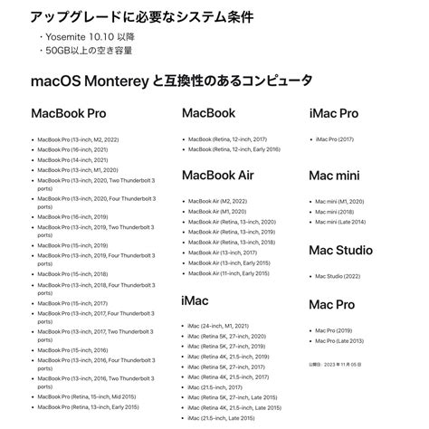 macOS Monterey マニュアルとダウンロード .